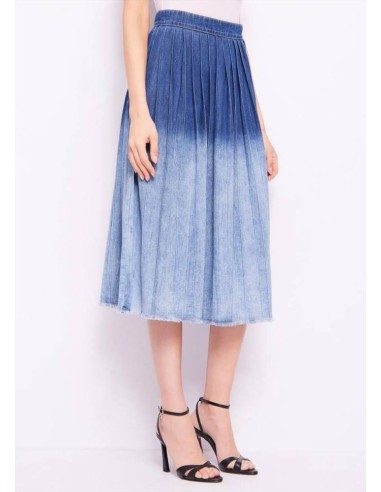 Gaudi gonna longuette plissé da donna denim