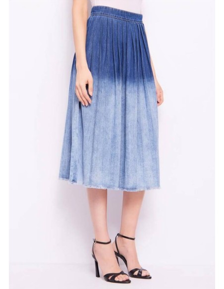 Gaudi gonna longuette plissé da donna denim