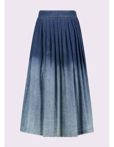 Gaudi gonna longuette plissé da donna denim
