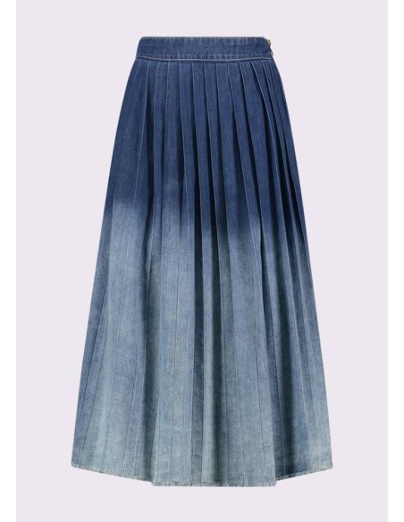 Gaudi gonna longuette plissé da donna denim