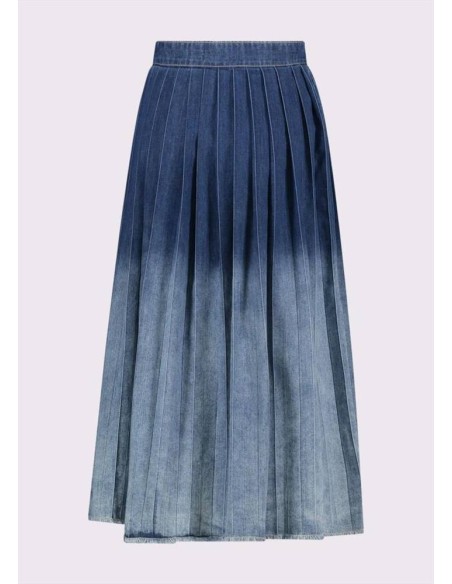 Gaudi gonna longuette plissé da donna denim