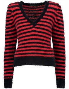 Gaudi maglia da donna rigata scollo V