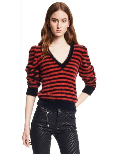 Gaudi maglia da donna rigata scollo V