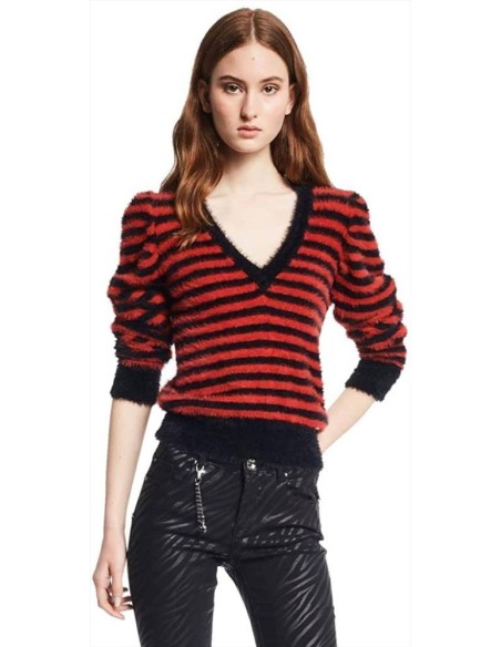 Gaudi maglia da donna rigata scollo V