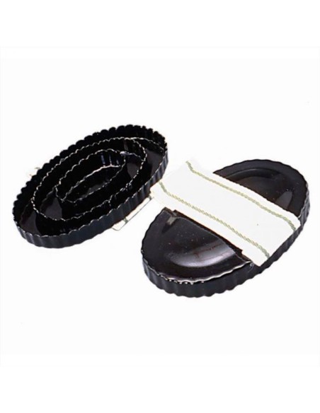 Tattini striglia in plastica con impugnatura di tela