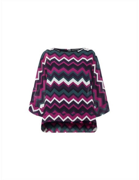 Emme Marella Balza camicia blusa da donna in georgette stampata a fant