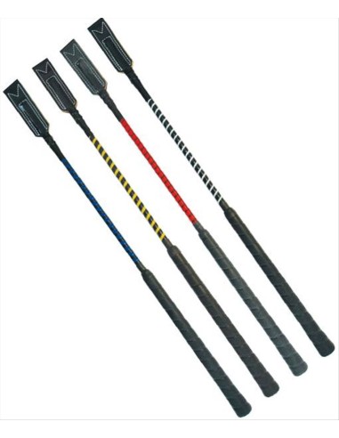 Umbria Equitazione frustino bicolore con manico golf in gomma e punta 