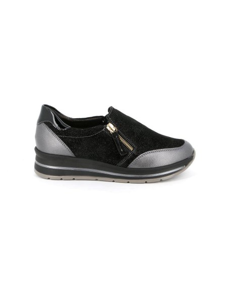 Grünland scarpa sneakers da donna in pelle con zip laterale