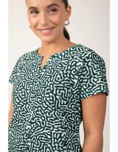 Terre Rouge abito da donna manica corta stampato