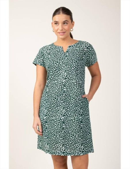 Terre Rouge abito da donna manica corta stampato