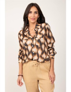 Terre Rouge camicia da donna in cotone stampata