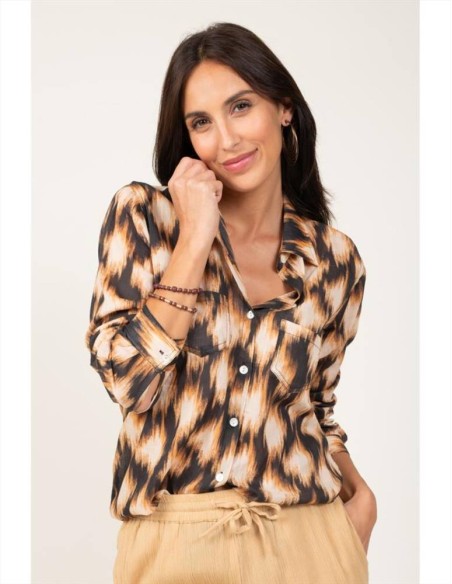 Terre Rouge camicia da donna in cotone stampata