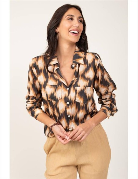 Terre Rouge camicia da donna in cotone stampata