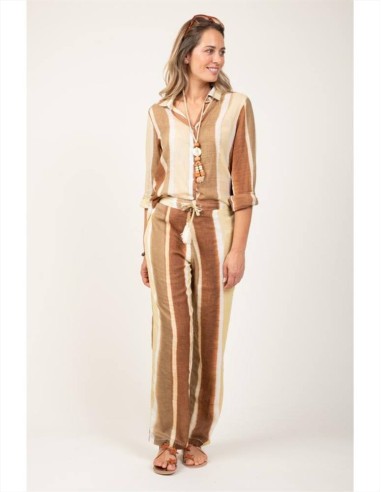 Terre Rouge pantalone da donna stampato in cotone