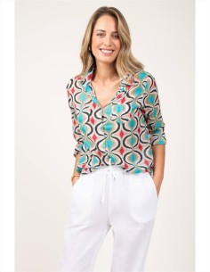 Terre Rouge camicia da donna in cotone stampato 2