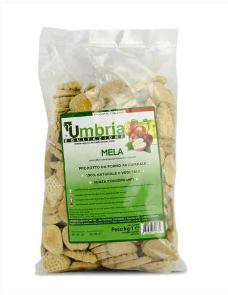 Umbria E. Biscotti per cavalli al gusto di mela. 1 kg