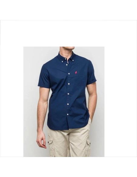 MCS  camicia  da uomo classica a manica corta in popeline di cotone