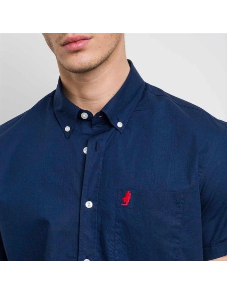 MCS  camicia  da uomo classica a manica corta in popeline di cotone