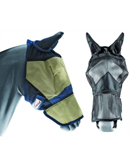 Umbria Equitazione Maschera antimosche in PVC con copriorecchie chiusu