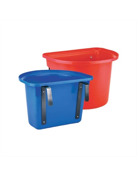 AmaHorse  Mangiatoia in plastica per cavalli con staffe in metallo 12 