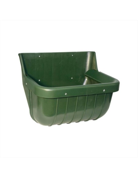 AmaHorse Mangiatoia per cavalli angolare in plastica con bordo in ferr