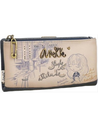 Anekke Studio portafoglio grande flessibile RFID