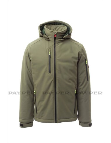 Payper giubbotto Softshell imbottito con cappuccio
