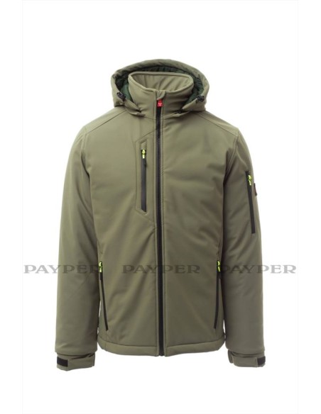 Payper giubbotto Softshell imbottito con cappuccio