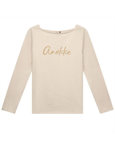 Anekke Maglietta a maniche lunghe beige con logo
