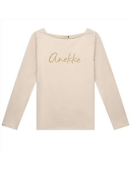 Anekke Maglietta a maniche lunghe beige con logo