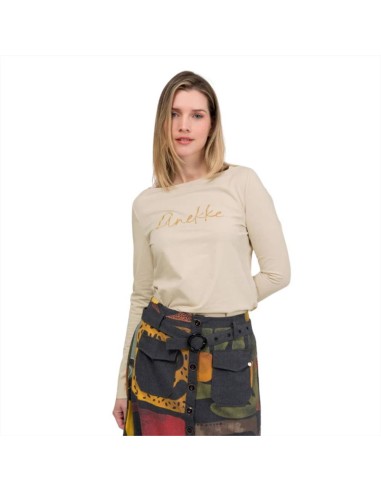 Anekke Maglietta a maniche lunghe beige con logo