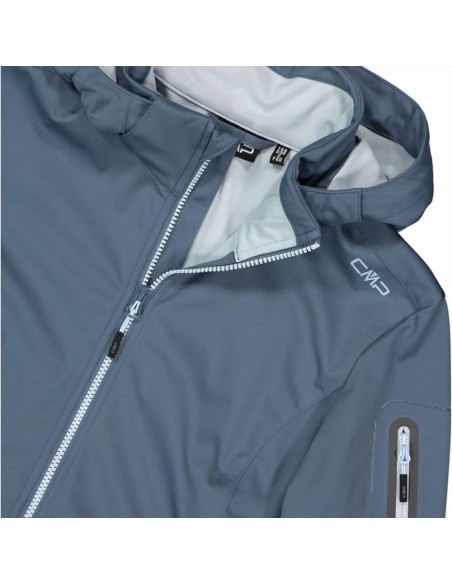 CMP Giacca in Light Softshell con cappuccio staccabile