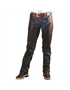 Amahorse Chaps Western in pelle invecchiata effetto pull-up, chiusura 