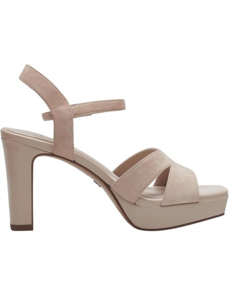 Tamaris sandalo da donna in pelle con tacco