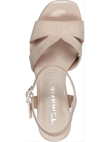 Tamaris sandalo da donna in pelle con tacco