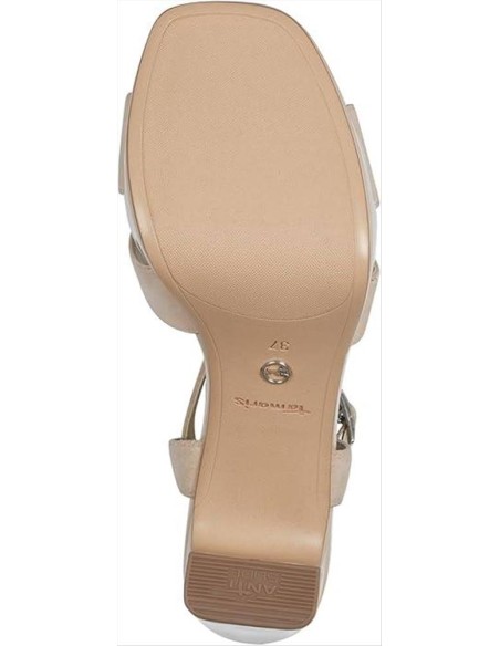 Tamaris sandalo da donna in pelle con tacco