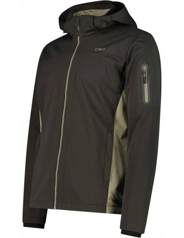 CMP Giacca in Light Softshell con cappuccio staccabile da uomo