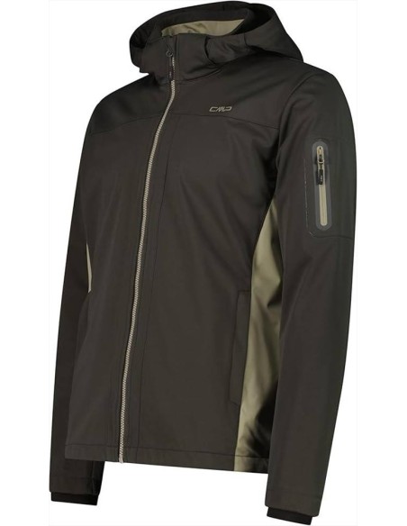 CMP Giacca in Light Softshell con cappuccio staccabile da uomo