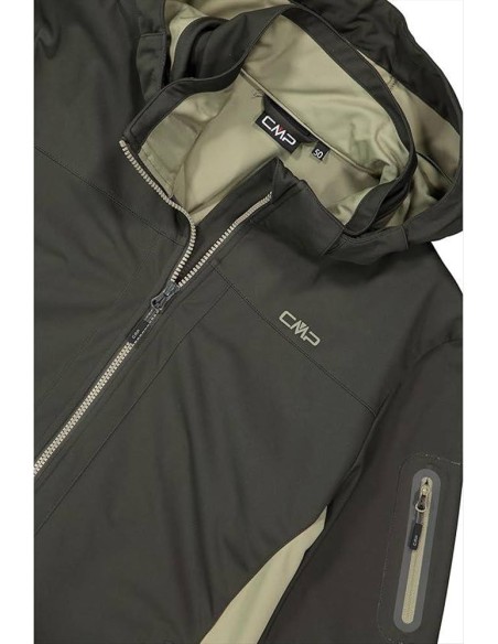 CMP Giacca in Light Softshell con cappuccio staccabile da uomo