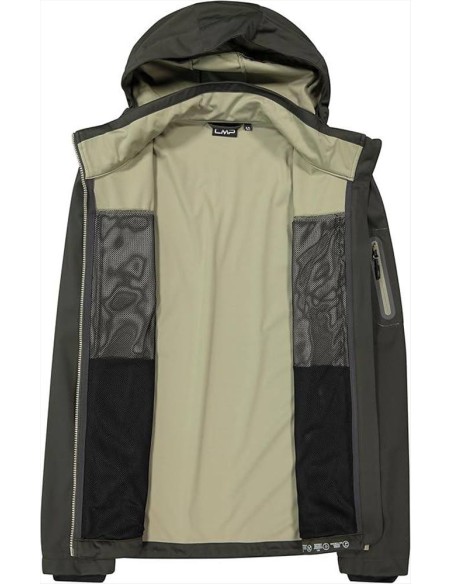 CMP Giacca in Light Softshell con cappuccio staccabile da uomo