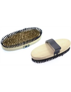 Umbria Equitazione Spazzola Morbida con Dorso in Legno Verniciato