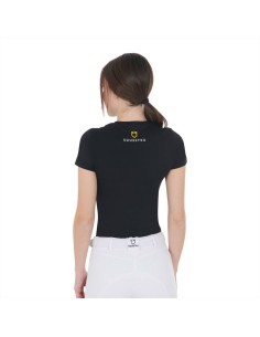 Amahorse T-shirt donna slim fit in cotone a manica corta con stampa a  2