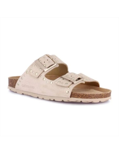 Grunland sandalo da donna doppia fibbia in pelle