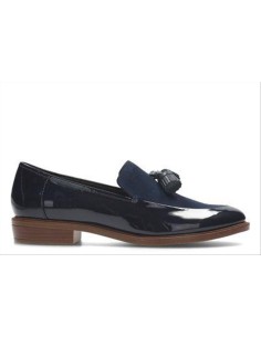 Clark's Taylor Spring mocassino donna in vernice e camoscio con nappin