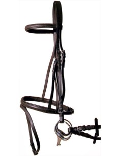 Tattini testiera in cuoio con frontalino e capezzina inglese profilati