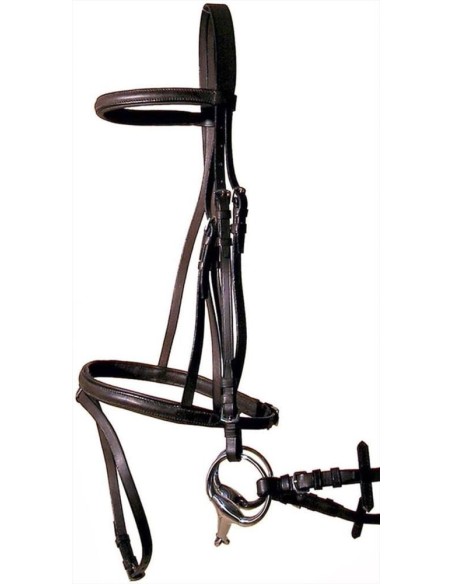 Tattini testiera in cuoio con frontalino e capezzina inglese profilati