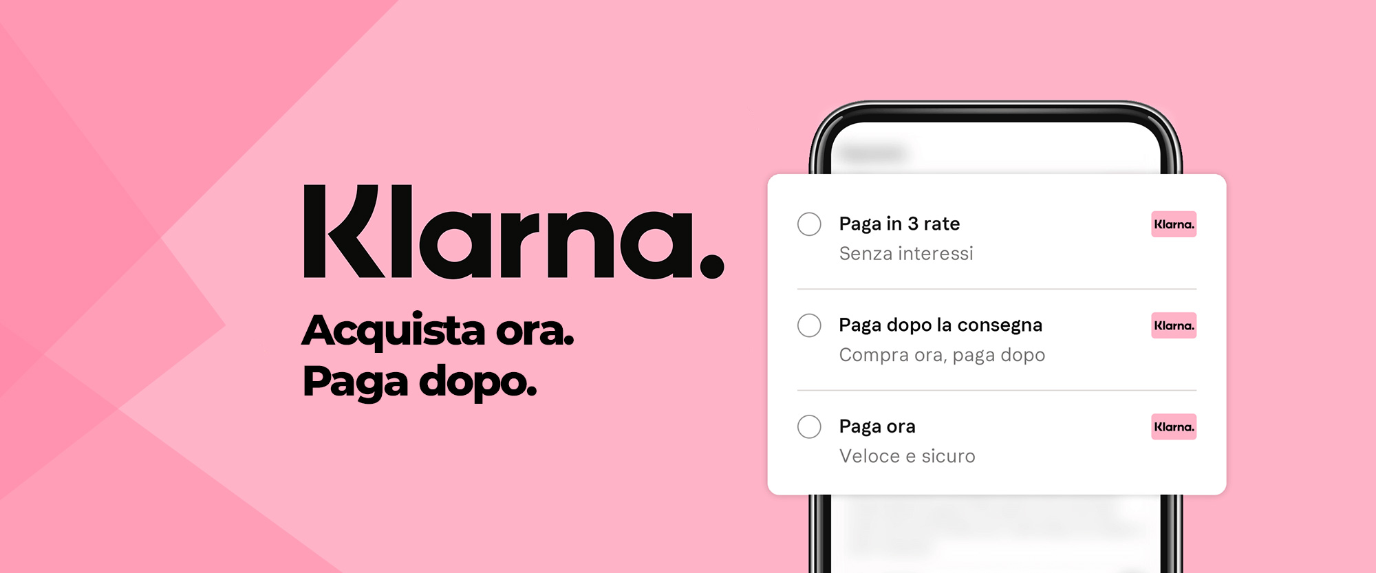 Pagamento a rate con Klarna